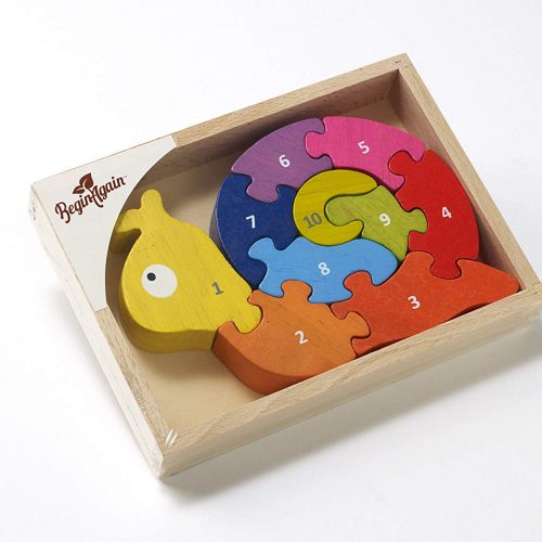 begin again wooden puzzle snail