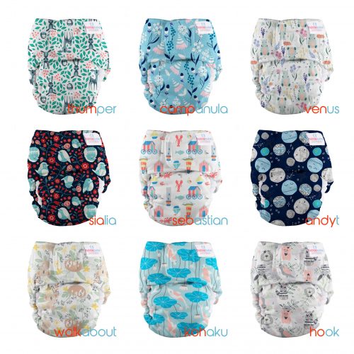 bubblebubs pebbles all in one cloth nappy newborn grid July 2020