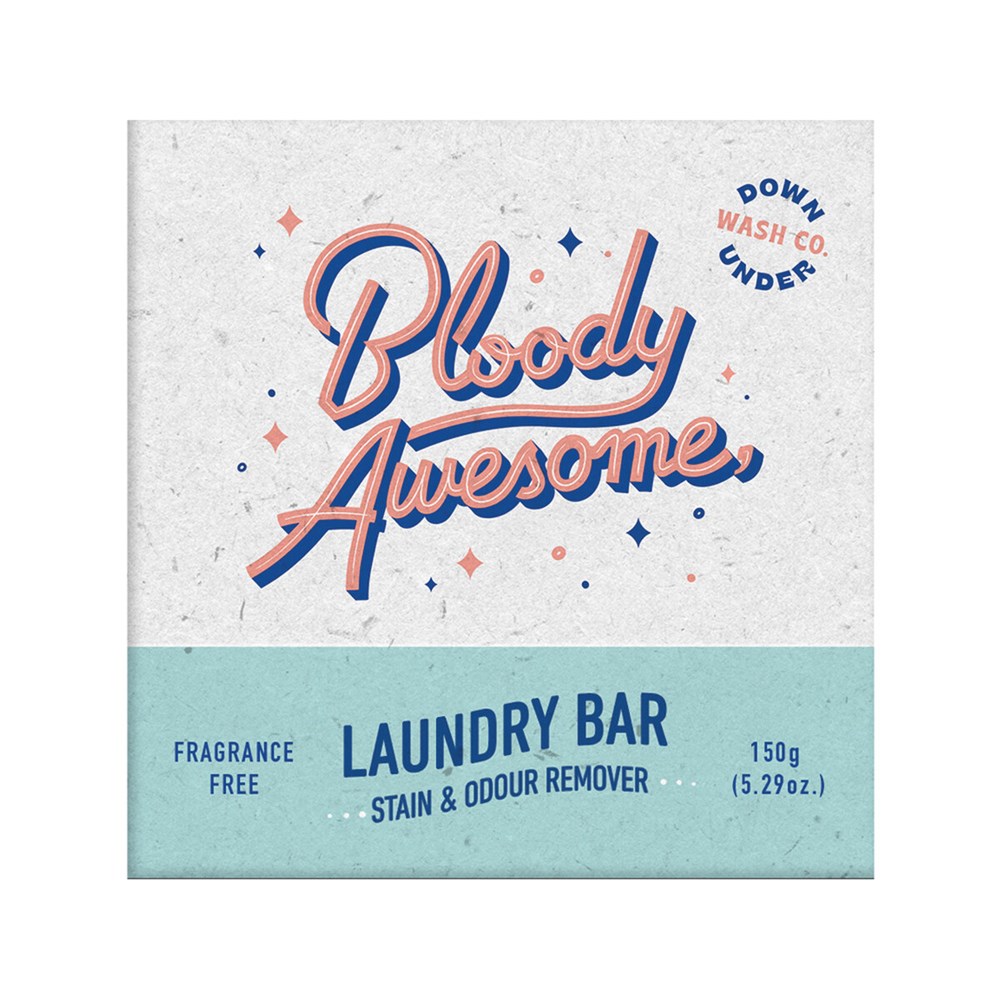 down under wash co bloody awesome laundry bar fragrance free